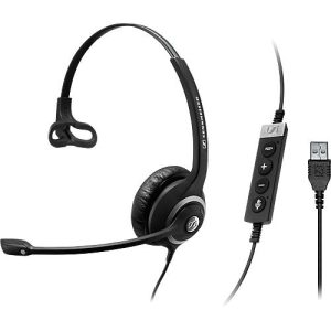 Headset Sennheiser SC 230 USB MS II, kabelgebunden/monaural, Skype-zertifiziert, Kopfbügel verstellbar