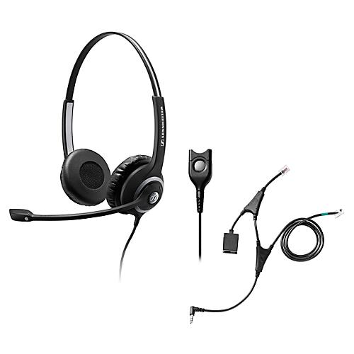 Headset Sennheiser SC 260, kabelgebunden/binaural, mit Telefonadapter CEHS-AL01, Kopfbügel verstellb.