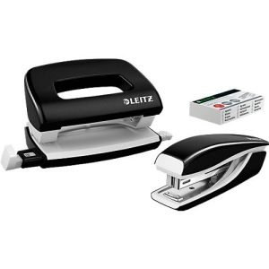 Heftgerät + Locher WOW 5561 SET, schwarz