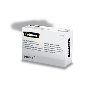 Heftklammern Fellowes® Typ 26/6, Halbstreifen, gemeißelte Spitze, B 12,7 x T 107 x H 6 mm, silber, 5040 Stück