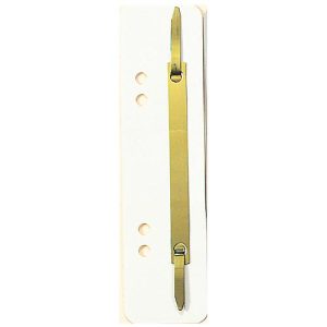 Heftstreifen Exacompta 425001B, Lochung 60 & 80 mm, L 150 x B 35 mm, Kunststoff & Metall, weiß, 100 Stück