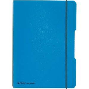 Herlitz Notizbuch my.book, Format DIN A5, Kunststoff, 40 karierte Blätter, blau