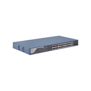 Hikvision Pro Series DS-3E1326P-EI – Switch – Smart – 24 x 10/100 (24 PoE) + 2 x combo Gigabit – Desktop – PoE (370 W)