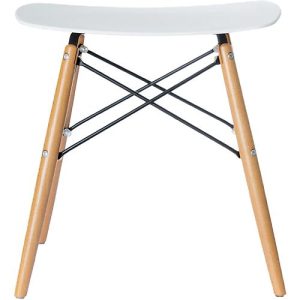 Hocker Paperflow Skoll, B 470 x T 350 x H 480 mm, pflegeleichte Polypropylen-Sitzschale weiß