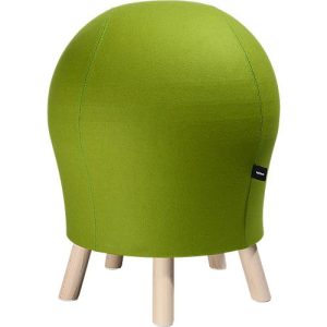 Hocker Sitness Alpine, mit integriertem Gymnastikball, Bezug 75 % Schurwolle, grün