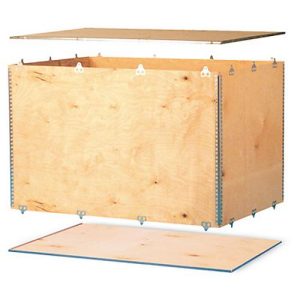 Holzfaltkiste, 1 Euromaß, 6 mm Birkensperrholz, weltweit einsetzbar Holzfaltkiste, 1 Euromaß, 6 mm Birkensperrholz, weltweit einsetzbar