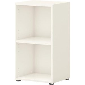 Home Office Regal TEMPIO, aus Holz, 2 Fächer, 2 OH, B 400 x T 340 x H 720 mm, weiß