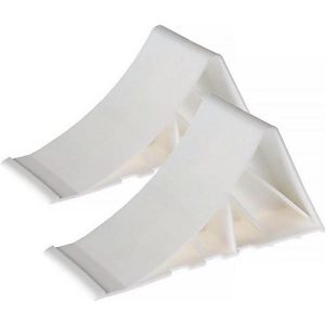 HP AUTOZUBEHÖR Unterlegkeil-Set, Hartplastik, L225xB100xH90mm, rutschfest, Radlast 1600kg, weiß, 2 Stück