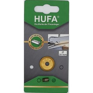 HUFA Schneidrädchen, Ø 20 x B 5,0 x S 3,0 mm, Hartmetall Titanbeschichtung, mit Achse