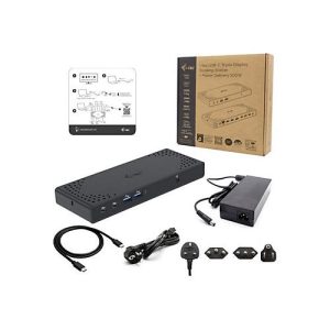i-Tec – Dockingstation – USB-C / USB4 / Thunderbolt 3 / Thunderbolt 4 – HDMI, 2 x DP++ – 1GbE – 100 Watt