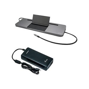 i-Tec USB-C Metal Ergonomic 4K 3x Display Docking Station with Power Delivery 85 W – Dockingstation – USB-C / Thunderbolt 3 – VGA, HDMI, DP – GigE