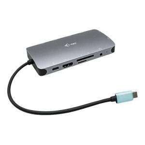 i-Tec USB-C Metal Nano Dock HDMI/VGA with LAN + Power Delivery 100 W – Dockingstation – USB-C / Thunderbolt 3 – VGA, HDMI – GigE