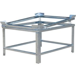 IBC-Restentleerer Bauer IR-2 Stellfläche 1200 x 1000 mm, maximaler Hub 95 mm, bis 1500 kg, L 1280 x B 1080 x H 755/860 mm, Stahl, feuerverzinkt