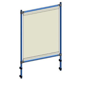 Infektionsschutzrahmen 5940 für fetra Transportgeräte, Stahlrohr/PVC-Folie, brillantblau RAL 5007/glasklar, L 916 x B 49 x H 1410 mm Infektionsschutzrahmen 5940 für fetra Transportgeräte, Stahlrohr/PVC-Folie, brillantblau RAL 5007/glasklar, L 916 x B 49 x H 1410 mm