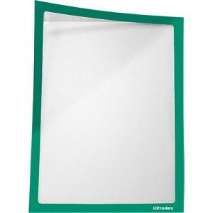 Infotasche, magnetisch, PET-Folie, A4 hoch/quer, grün, 5 Stück