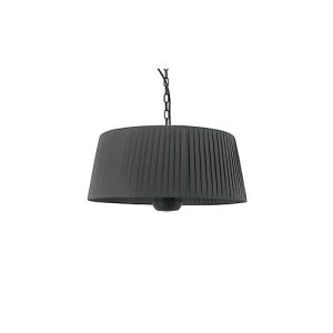Infrarot Heizstrahler Fiamma, für die Deckenmontage im Außenbereich, 1800 W, IP24, LED-Beleuchtung & Fernbedienung, B 600 x T 600 x H 300 mm, schwarz