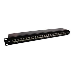 InLine – Patch Panel – Rack montierbar – CAT 6a – RJ-45 X 24 – Schwarz, RAL 9005