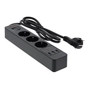 InLine – Steckdosenleiste – AC 220-250 V – 4000 Watt – Ausgangsanschlüsse: 3 (3 x USB Typ A, 3 x Strom Typ F) – 1.5 m Schnur