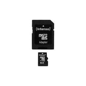 Intenso Class 10 – Flash-Speicherkarte (microSDHC/SD-Adapter inbegriffen) – 16 GB – Class 10 – microSDHC