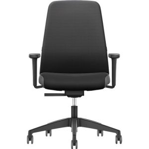 Interstuhl Bürostuhl EVERYis EV15R, mit Armlehnen, Auto-Synchronmechanik, Flachsitz, Polsterrücken, schwarz