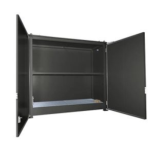 Isolierter Regalcontainer BAUER CEH 36-2, Stahl, Doppelflügeltor, B 3850 x T 1500 x H 3550 mm, grau