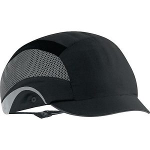 JSP Anstoßkappe Aerolite, EN 812, schwarz, Schirmlänge 25 mm, Größe 53-64 cm, stoßdämpfende HDPE Innenschale