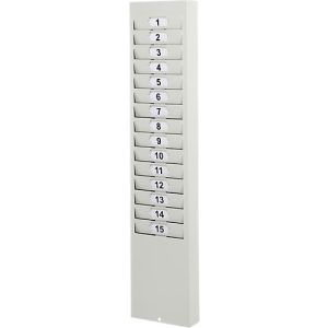 Kartenkasten für BÜRK Zeiterfassungsgerät ZR 5500, für 15 Stempelkarten im Format B 106 x H 260 mm