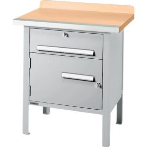 Kastenwerkbank Schäfer Shop Select PWi 75-0, Buche-Dekor Multiplexplatte, mit Stahlkante, bis 750 kg, B 750 x T 700 x H 840 mm