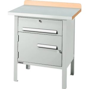 Kastenwerkbank Schäfer Shop Select PWi 75-0, ESD, Buche-Dekor Multiplexplatte, mit Stahlabdeckung, bis 750 kg, B 750 x T 700 x H 840 mm