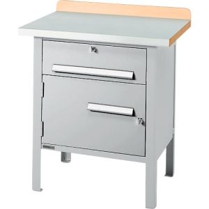 Kastenwerkbank Schäfer Shop Select PWi 75-0, ESD, Buche-Dekor Multiplexplatte, mit Stahlabdeckung, bis 750 kg, B 750 x T 700 x H 840 mm