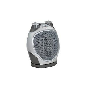 Keramik Heizlüfter CERAMICO LYON, 1100/1800 W, 2 Heizstufen & 1 Ventilationsstufe, oszillierend, B 190 x T 120 x H 260 mm, silber-grau