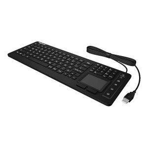 KeySonic KSK-6231INEL – Tastatur – mit Touchpad – hinterleuchtet – USB – Französisch