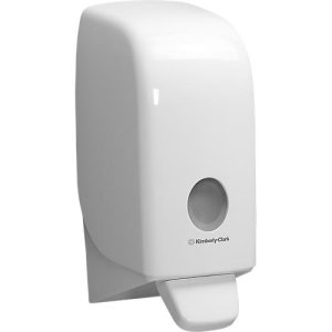 Kimberly-Clark® Aquarius Seifenspender 6948, 1 l, für Flüssig- & Schaumseife, B 116 x T 114 x H 236 mm, Kunststoff, weiß