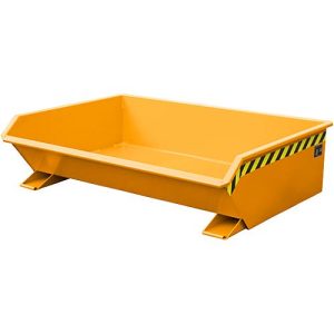 Kipp-Behälter Bauer Mini Typ MGU 610, besonders niedrige Bauhöhe, orange