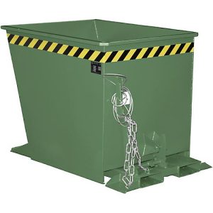 Kippbehälter GU-RZ55, für Routenzüge, Kipp- und Rutschsicherung, 550 l, RAL 6011 grün