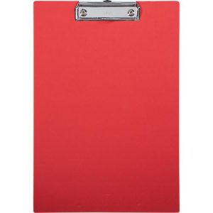 Klemmbrett Maul MAULbalance, A4-Hochformat, Klemmweite 8 mm, individualisierbar, aufhängbar, L 325 x B 225 x H 14 mm, Karton, recycelbar, rot