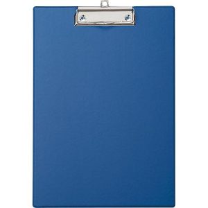 Klemmbrett Maul MAULpoly, A4-Hochformat, Klemmweite 8 mm, aufhängbar, L 320 x B 230 x H 13 mm, Karton/Polypropylen, recycelbar, blau