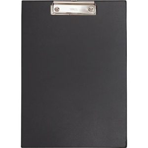 Klemmbrett Maul MAULpoly, A4-Hochformat, Klemmweite 8 mm, aufhängbar, L 320 x B 230 x H 13 mm, Karton/Polypropylen, recycelbar, schwarz