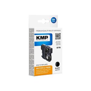 KMP B77B – Schwarz – Tintenpatrone (Alternative zu: Brother LC980BK)
