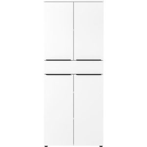 Kombischrank Porto, 1 Schublade, 4 Türen und 3 Einlegeböden, 4 OH, B 810 x T 400 x H 1970 mm, weiß