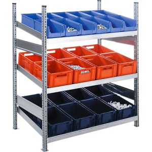 Komplettregal MBR 3000, Anbaufeld, 3 schräge Fachebene, 1536 x 800 x 1292 mm