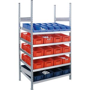 Komplettregal MBR 3000, Anbaufeld, 5 schräge Fachebene, 2278 x 600 x 1292 mm