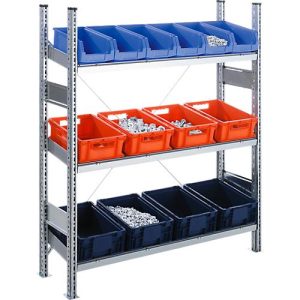 Komplettregal SBR 3000, Grundfeld, 3 schräge Fachebene, 1536 x 400 x 995 mm