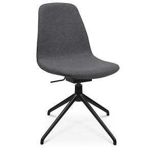Konferenzsessel Topstar Sitness Life 1.1, dreh-/sitzhöhenverstellbar, ohne Armlehnen, B 460 x T 390 x H 450-480 mm, 4-Fußgestell, Alu schwarz-matt & Stoff, anthr.
