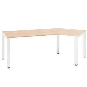 Konferenztisch SOLUS PLAY, bis 8 Personen, Rechteck, Vierkantrohr, B 2400 x T 1000 x H 720-820 mm, Kirsche Romana/alusilber