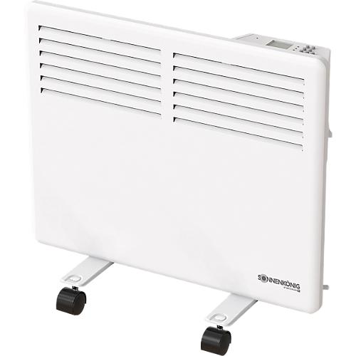 Konvektor Heizgerät SLIM E 1000, mobil oder Wandmontage, 1000 W, 3 Heizstufen, Thermostat, 24 h-/Wochentimer, IP24, B 500 x T 85 x H 400 mm, weiß