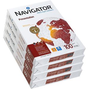Kopierpapier Navigator Presentation, DIN A3, 100 g/m², hochweiß, 1 Karton = 4 x 500 Blatt