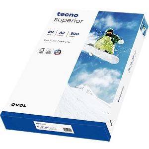 Kopierpapier tecno superior, DIN A3, 80 g/m², hochweiß, 1 Paket = 500 Blatt