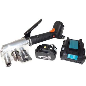 Kraftspanner ATI-17, für Textilbänder mit B 16-40 mm & Stärke 0,5-1,3 mm, Zugkraft 11000 N, integrierte Schneideeinheit, Akkubetrieb, schwarz
