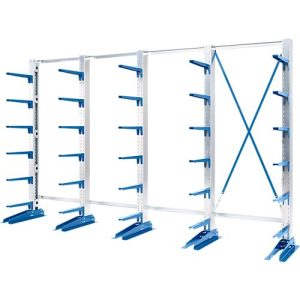 Kragarmregal KRM, einseitig, 2500x4000x400